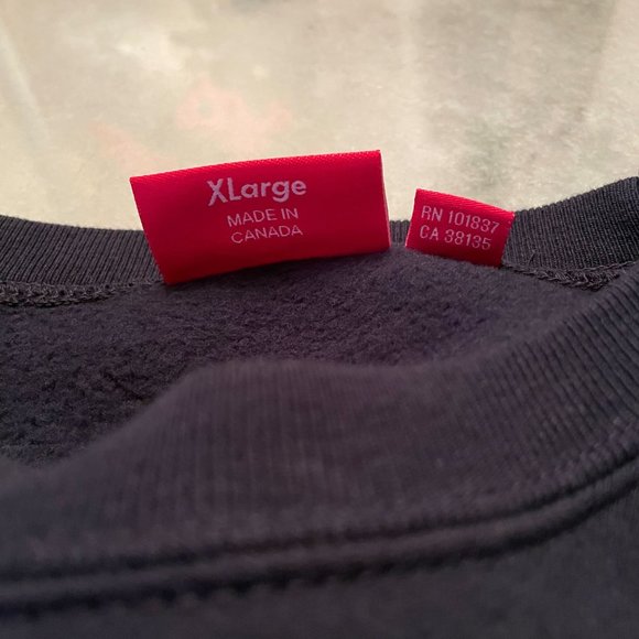 Supreme Underline Crewneck Navy - Picture 5 of 5